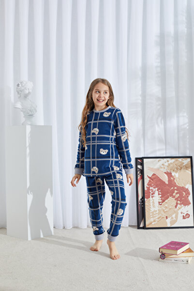 Siyah İnci Set polárního pyžama se spodním a horním vzorem