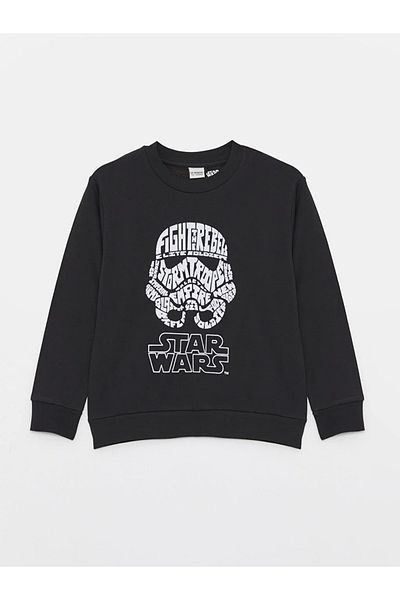 LC Waikiki LCW Kids Crew Neck Star Wars Printed Long Sleeve Boy's Sweatshirt