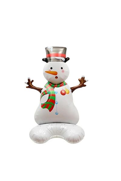 Mini Parti MINI PARTY STORE CHRISTMAS Footed Snowman Foil Balloon
