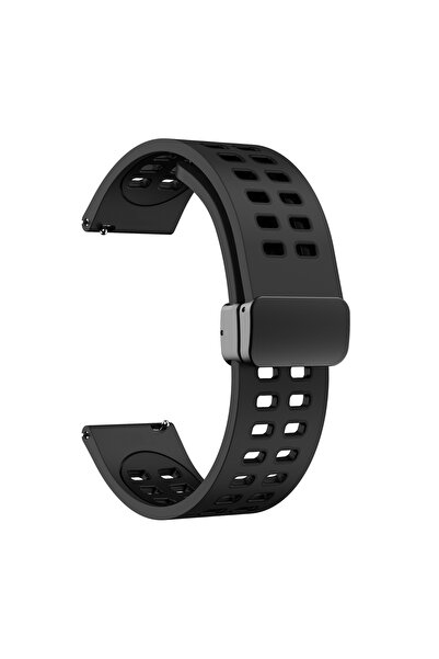Microcase Amazfit Stratos 3 - T-Rex için Mıknatıslı Delikli Silikon Kordon Ka...