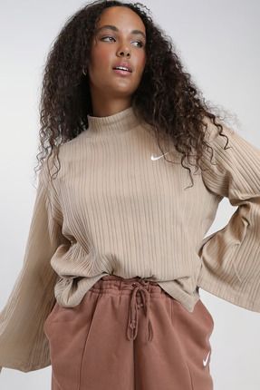 Nike femme long sleeve rib hotsell