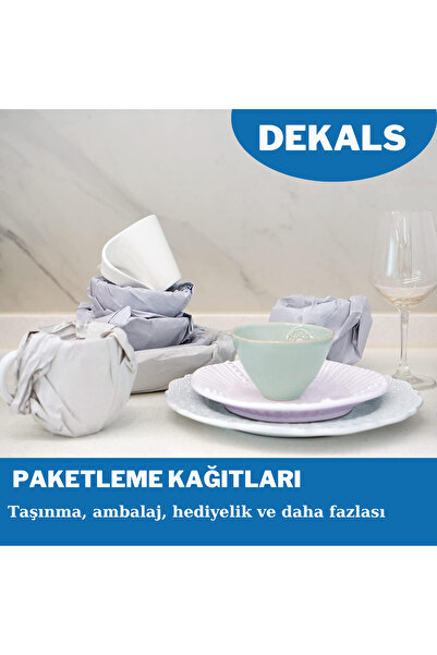 Dekals 1 Kg 60x40 Tabak Bardak Eşya Sarma Koruma Paketleme Ambalaj Kağıdı (85-95 ADET)