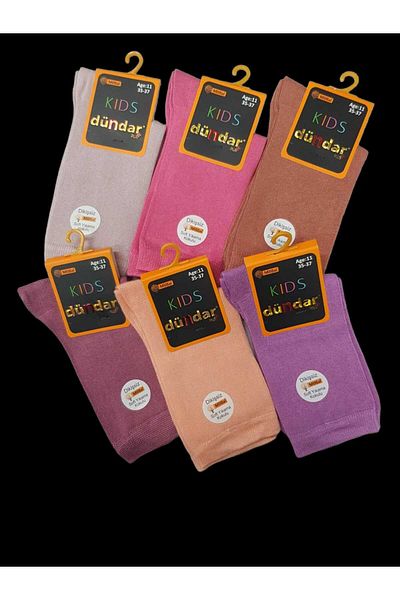Dündar Çapa Collectıon Plus Bamboo Girl's Socks 11 Years 6 Pieces