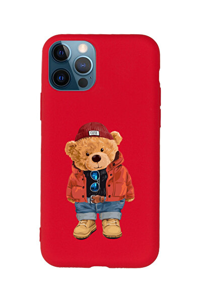 KaffCase حافظة هاتف آي فون 15 برو ماكس آي فون 15 برو ماكس مطبوع عليها دب تيدي...