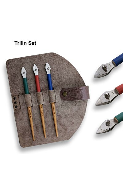 pratik pen Pratikpen New Age Kaligrafi Trilin Seti (Deri Kalemlikli)