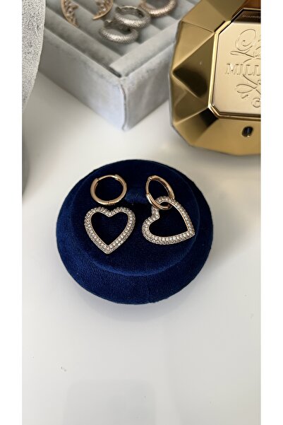 SU PERİSİ TAKI BİJUTERİ أقراط موديل قلب ذهبي من سلسلة Vip