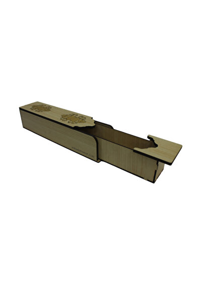 ÜSKÜDAR SANAT Ahşap İşlemeli Kalem Kutusu Sanatsal Kalem Kutusu Hat Kalemliği...