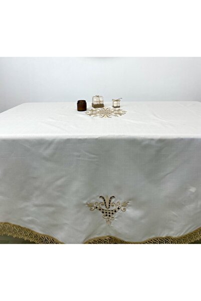 KURULAR RİZE BEZLERİ مفرش طاولة دائري مطرز