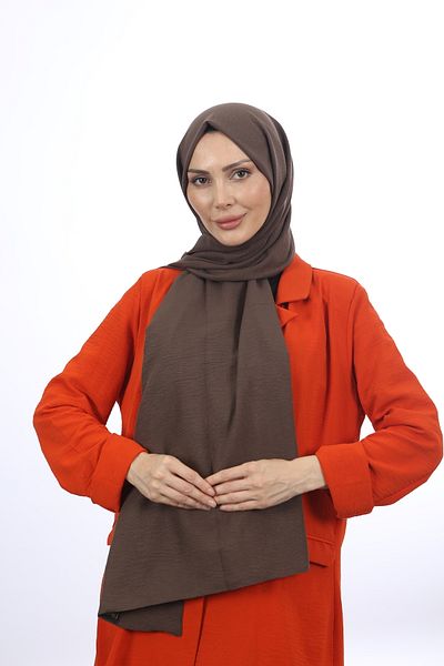 Trablus Hijab Women's Cotton Crash Jazz Shawl Acıkahve