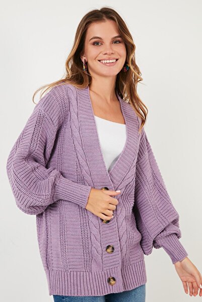 OSY Boutique OSY Kadın Örgü Desenli Salaş Hırka