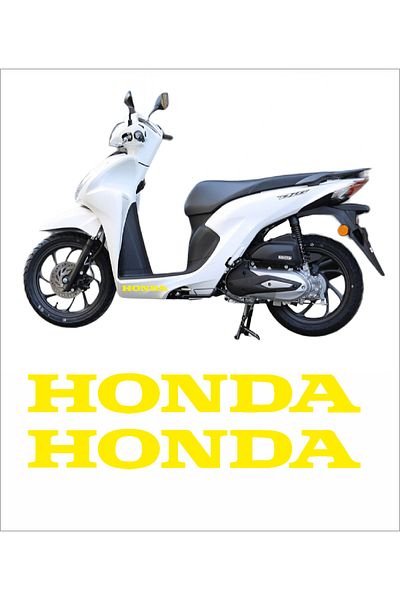 YAMANB Autocolant Honda Dio Marşpiyel Autocolant Honda 2 bucăţi 20 cm GALBEN LIMON