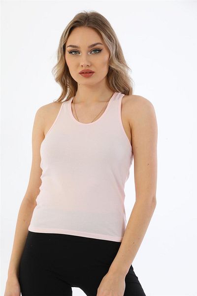 penyebizden Women's Cotton Lycra Athlete Strappy Undershirt Pink
