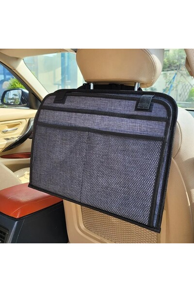 Wi Fro Multi-Purpose Item Organizer for Car Seat Back - Folding and Desk Feature