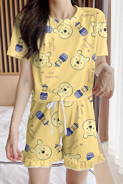 PEMBİŞ HOMEWEAR Комплект футболки, шортів та піжами Hunny2 Aden Trend з принт...