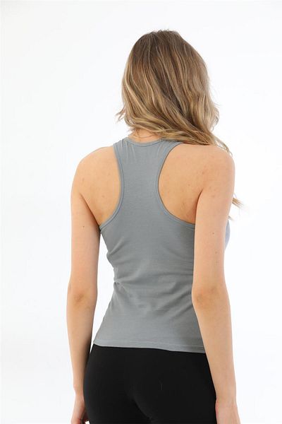 penyebizden Women's Cotton Lycra Athlete Strappy Undershirt - gray