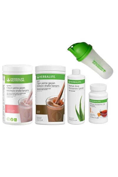 Herbalife Set 2 Adet Shake (AHUDUDU-ÇİKOLATA) 1 Ad. Aloevera 1 Ad. Şeftali Ça...
