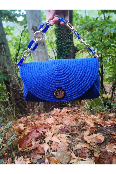 AFA D&s Логотип Сакс Блакитний Ручної роботи портфель Сумка Ручної роботи сумка на щодень