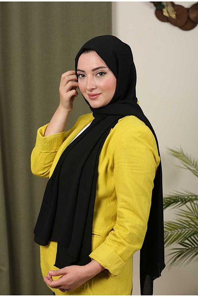Trablus Hijab Women Ayrobin Cazz Shawl Black