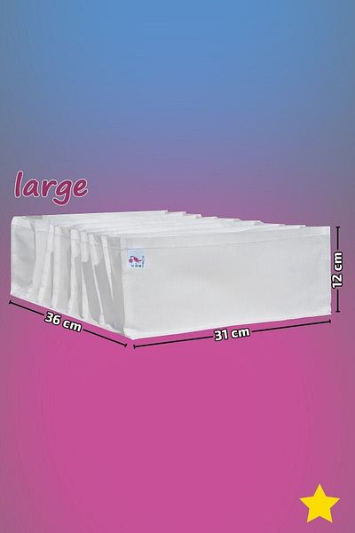 HOMELİFE EV TEKSTİL 4 Pieces Large 8-Compartment Drawer Organizer