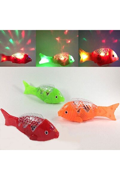 Hyd 1 ADET MÜZİKLİ IŞIKLI YÜRÜYEN BALIK 23 CM PİL İLE ÇALIŞAN OYUNCAK BALIK