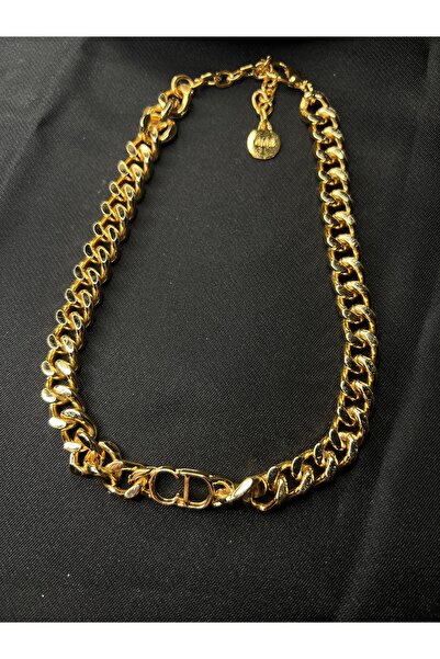 takı tutkum Kalın Gold Zincir Kolye