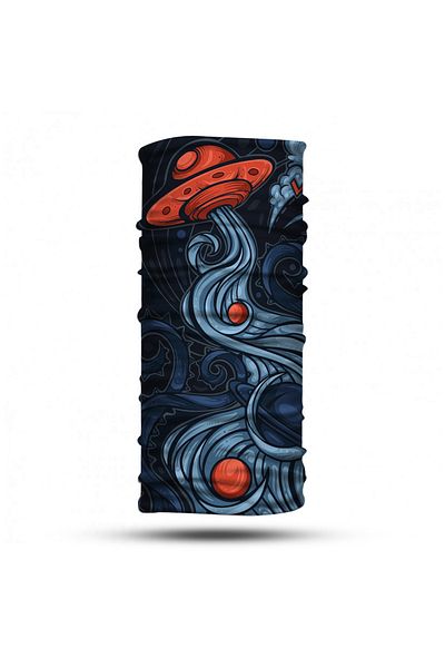 Vwear Spaceship Patterned Neck Collar Buff Buff Bandana Hair Band