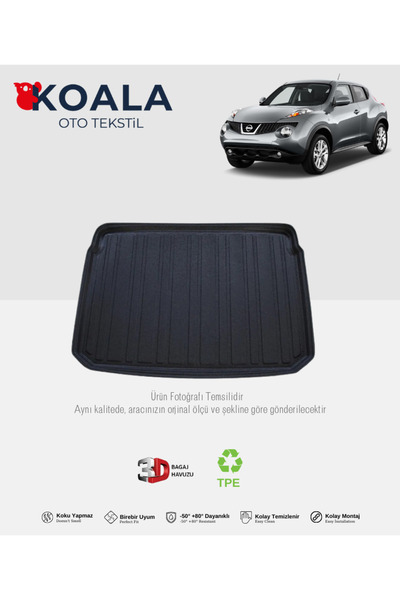 KoalaOtoTekstil Nissan Juke (2011-2014) 3d Bagaj Havuzu