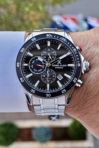 Daniel Klein Siyah Metalik Renk 2 Yıl Garantili Göstergeleri Aktif Erkek Kol ...