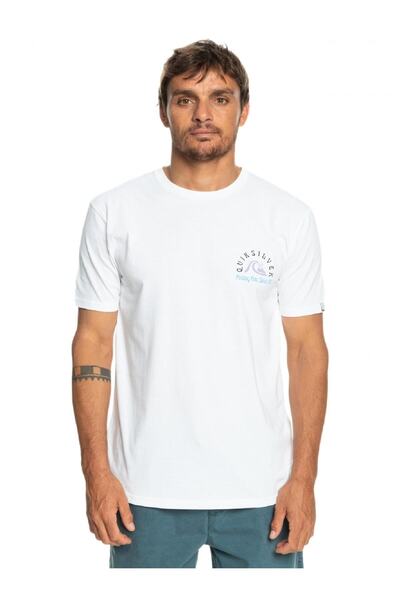 Quiksilver Eqyzt07226 Originalbarrel M Tees Λευκό ανδρικό μπλουζάκι