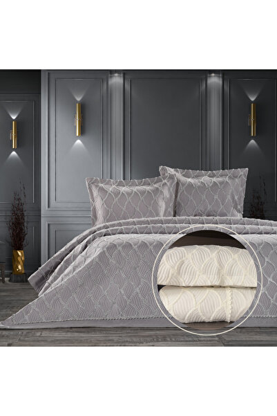 ZEBRACASA Tilda 3 Parça Krem Yatak Örtüsü Takımı