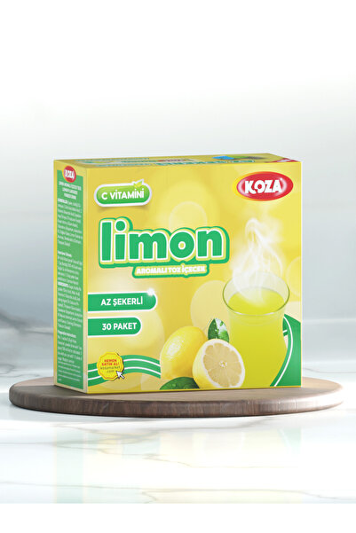 Koza Gurmelerin Seçimi Pratik Lezzet Limon Aromalı İçecek Tozu Az Şekerli Sıc...