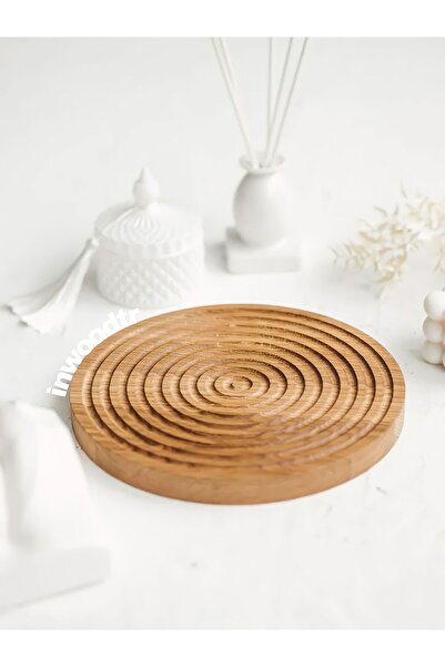 inwood Oymalı Yuvarlak Gökkuşağı Sunumluk Kahve Sunumluk