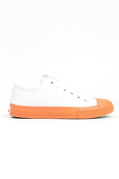 Benetton ® |   BN-31040 - 3374 Alb Portocaliu - Pantofi sport pentru damă