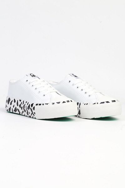 Benetton ® |   BN-31027 - 3570 White Dalmatian - Pantofi sport pentru femei