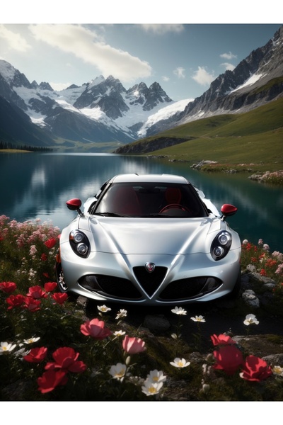 YAPAY ZEKA SANAT Παγκόσμια συλλογή αθλητικών αυτοκινήτων - Αφίσα 10 τεμαχίων