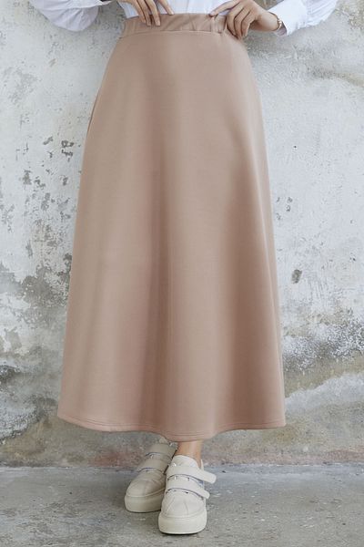 InStyle Scuba Skirt - Camel