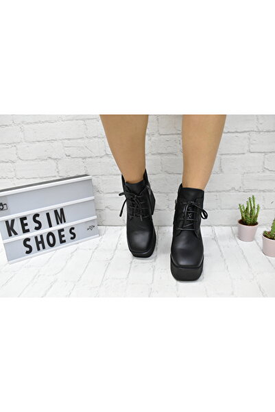 Kesim Shoes Hakiki Deri Kadın Topuklu Bot 34-35-36-37-38-39-40