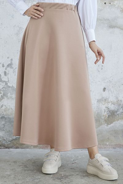 InStyle Scuba Skirt - Camel