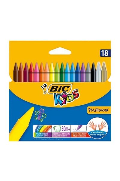 Happy Junior BİC PLASTİDECOR PASTEL PAINT 18 COLORS