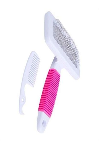 mrtbilisim Pet Cat Dog Feather Combing Scratching Brush Comb Wire Brush Pad Flea Comb