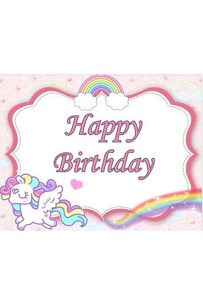 MOD Unicorn Concept Birthday Banner 70x100 cm