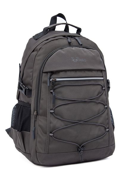 KAFF Young 51537 Gray Gray Unisex Multi-Pocket Water Resistant Backpack with Laptop Compartment