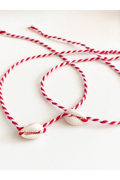 Mia Aksesuar Women's Red Seashell Marteniçka Anklet