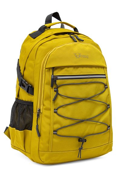 KAFF Young 51537 Yellow Yellow Unisex Multi-Pocket Water Resistant Backpack