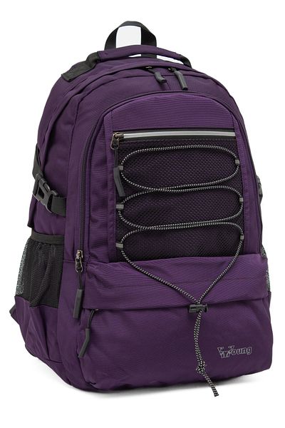 KAFF Young 51534 Purple Purple Unisex Multi-Pocket Water Resistant Backpack
