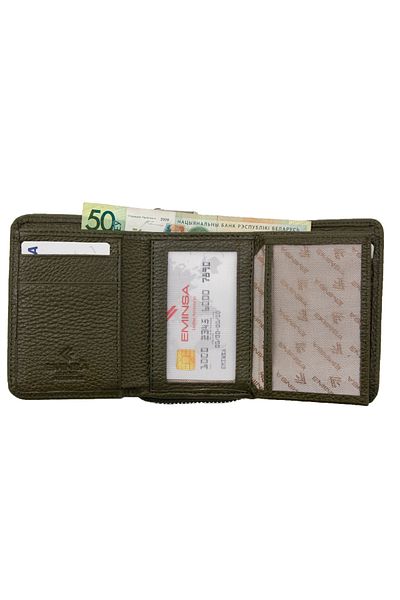 Eminsa Khaki Leather Women's Wallet