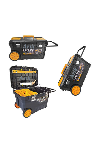 ARIKPDRTOOLS Mobil Büyük Tekerlekli Alet Takım Çantası Job Box Tool Bog
