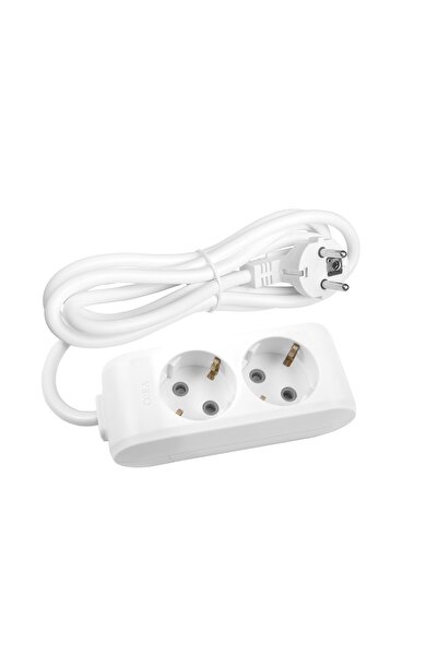 VİKO Multi-let 2'li Topraklı Çocuk Korumalı Grup Priz -1 Metre