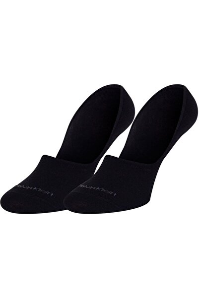 Calvin Klein UNISEX %100 Pamuk Dokuma Kumaş Marka Logolu Siyah Çorap 701218771-001