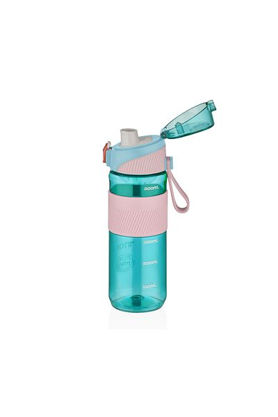 Vagonlife Tkk 550ml Lockable Lid Water Bottle with Straw Free Carrying Strap Strainer
